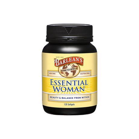 Barlean'S Essential Woman Oil Blend from Flaxseed Oil with Omega 3 6 9 and GLA - Non-Gmo, Gluten Free - 120 Softgels