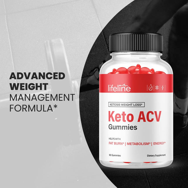 (2 Pack) Lifeline Keto ACV Gummies - Supplement for Weight Loss - Energy & Focus Boosting Dietary Supplements for Weight Management & Metabolism - Fat Burn - 120 Gummies