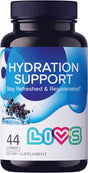 Hydration Support - Hydration Gummies, Electrolyte Supplements, Post Workout Recovery Electrolyte Gummies - No Artificial Flavors, Elderberry Flavor, 44 Count