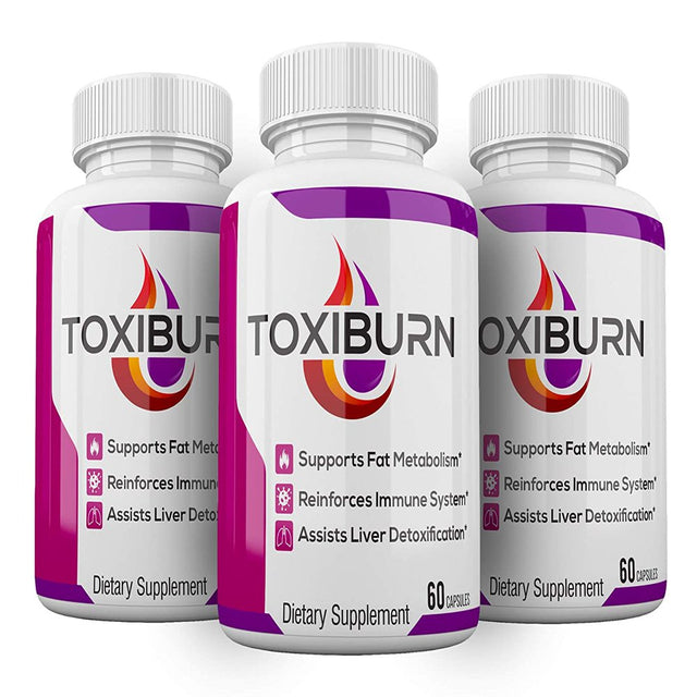 Toxiburn - Pills for Weight Loss - Energy Boosting Dietary Supplements for Weight Management and Metabolism - Advanced Ketogenic Ketones - 180 Capsules (3 Pack)