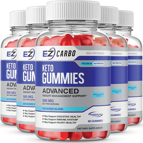 (5 Pack) Ezcarbo Keto Gummies Ez Carbo Gummies (300 Gummies)