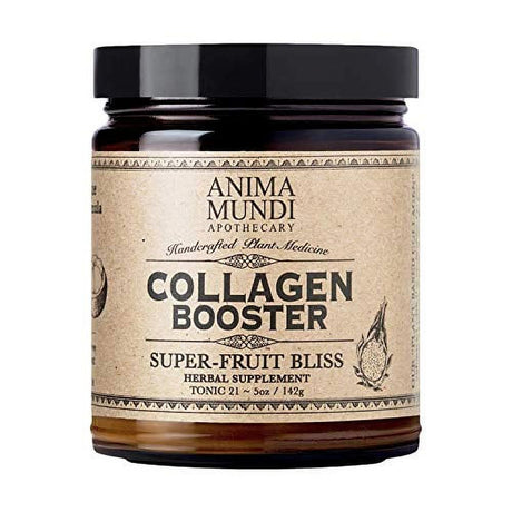 Anima Mundi Vegan Collagen Booster Powder, Berry Bliss Super-Fruit - Plant Based Adaptogenic Beauty Supplement for Skin, Hair & Nails, Youthful Glow, Organic & Wildcrafted Herbs (35 Ser