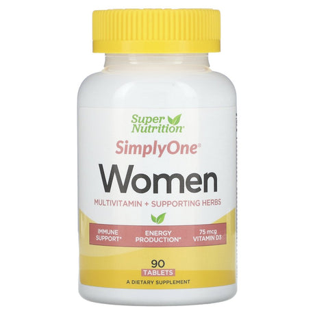 Super Nutrition Simplyone, Women’S Multivitamin + Supporting Herbs, 90 Tablets