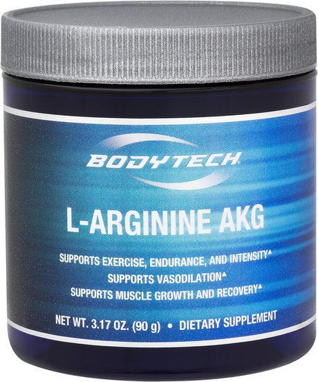 BODYTECH L-Arginine AKG 3000MG - Supports Exercise Endurance & Intensity, Muscle Growth & Recovery, Vasodilation, Nitric Oxide (3.17 Ounce Powder)