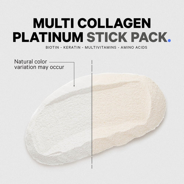 Codeage Multi Collagen and Biotin 10,000 Mcg + Vitamin C Powder Supplement, B6 & D3, 30 Stick Packs