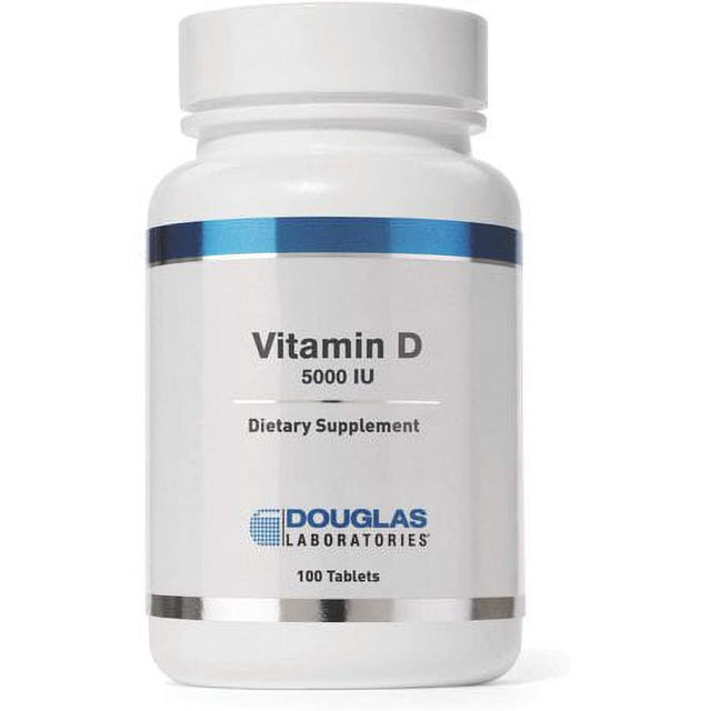 Douglas Laboratories® - Vitamin D (5,000 I.U.) - Vitamin D3 Health Supplement - 100 Tablets