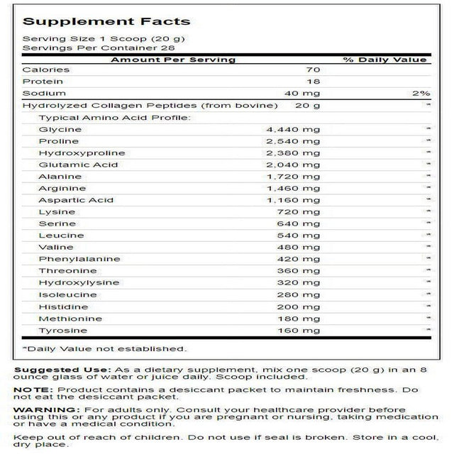 Swanson Collagen Peptides Unflavored 19.75 Oz Pwdr 4 Pack