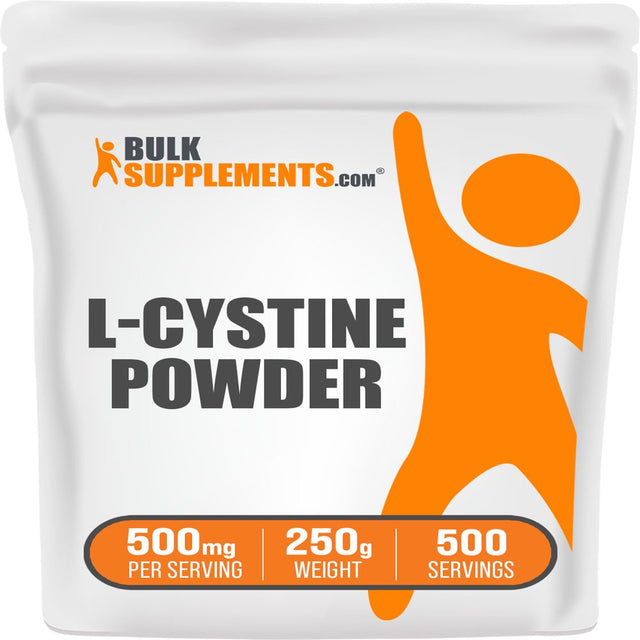 Bulksupplements.Com L-Cystine Powder, Amino Acid Supplement for Lungs Support and Hair Support, Cystine Supplement (250 Grams - 8.8 Oz - 500 Servings)