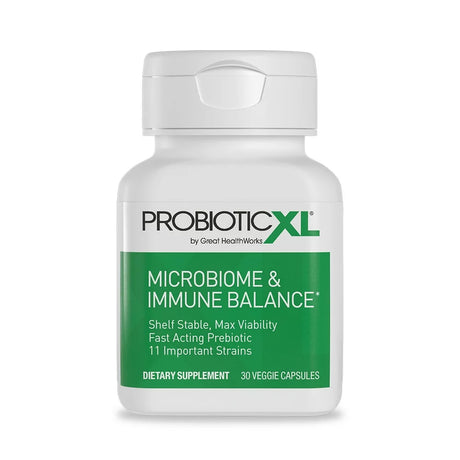 Shelf Stable Probiotic & Prebiotic Blend 11 Strains, Promote Gut Flora Growth & Limit Other Bacteria, 12.5 Billion CFU - Non-Gmo, Gluten-Free - 30 Veggie Caps