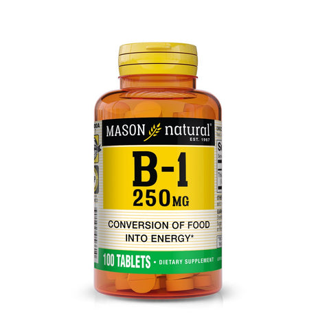 Mason Natural Vitamin B1 250Mg: Energy, Nerve & Immune Support, 100 Tablets.