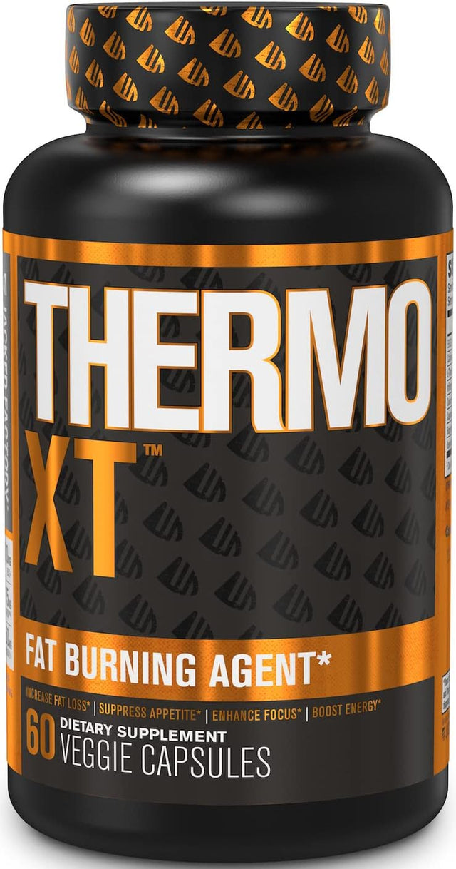 Jacked Factory Thermo XT Thermogenic Fat Burner - Cutting Weight Loss Supplement W/Egcg, Capsimax, Forskolin, & More - Appetite Suppressant & Energy Booster for Men & Women - 60 Natural Veggie Pills