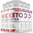 Keto Cutter - Ketogenic Weight Loss - Energy & Focus Boosting Dietary Supplements for Weight Management & Metabolism - Advanced Fat Burn Raspberry Ketones Pills - 300 Capsules (5 Pack)