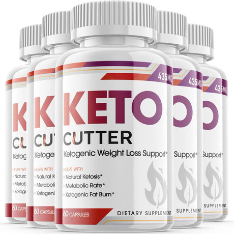 Keto Cutter - Ketogenic Weight Loss - Energy & Focus Boosting Dietary Supplements for Weight Management & Metabolism - Advanced Fat Burn Raspberry Ketones Pills - 300 Capsules (5 Pack)