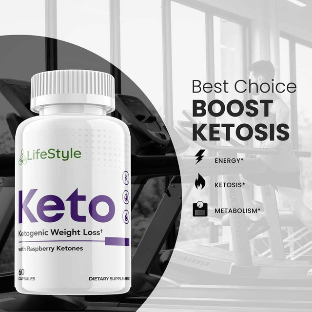 Lifestyle Keto - Ketogenic Weight Loss - Energy & Focus Boosting Dietary Supplements for Weight Management & Metabolism - Advanced Fat Burn Raspberry Ketones Pills - 300 Capsules (5 Pack)