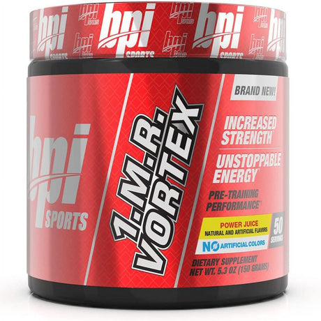 BPI Sports 1.M.R Vortex Pre Workout Powder, Non Habit Forming, Sustained Energy & Nitric Oxide Booster, Power Juice, 5.3 Ounce