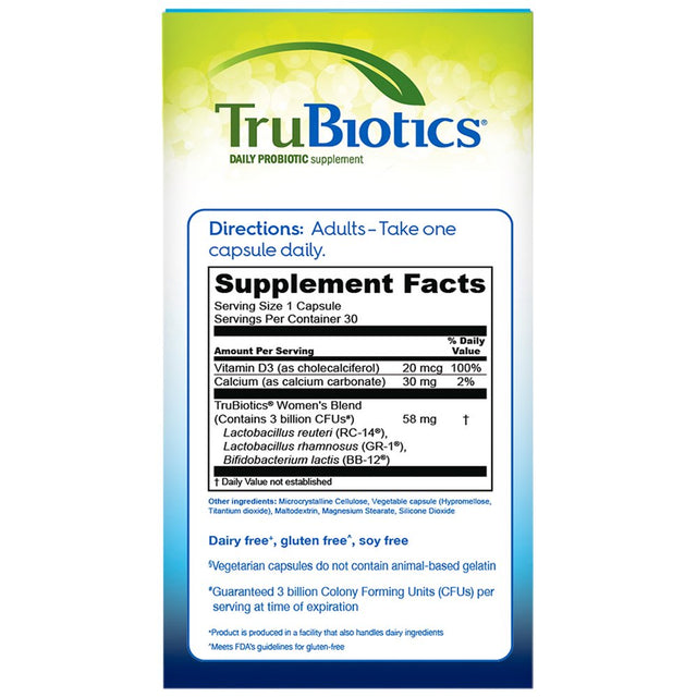 Trubiotics Women'S Probiotic Capsules, 30 Ct