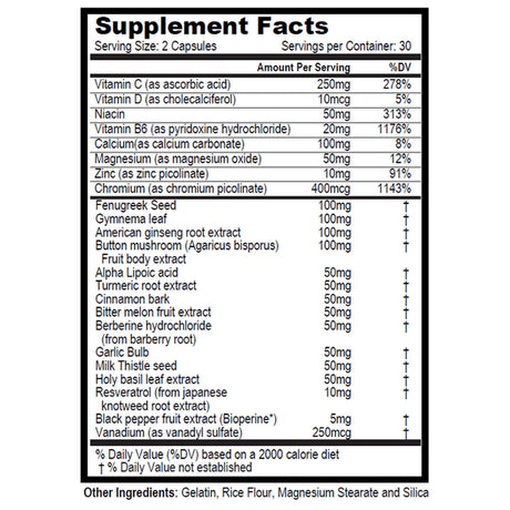 (5 Pack) Gluco Tru Max Advanced Formula 1295MG 300 Capsules