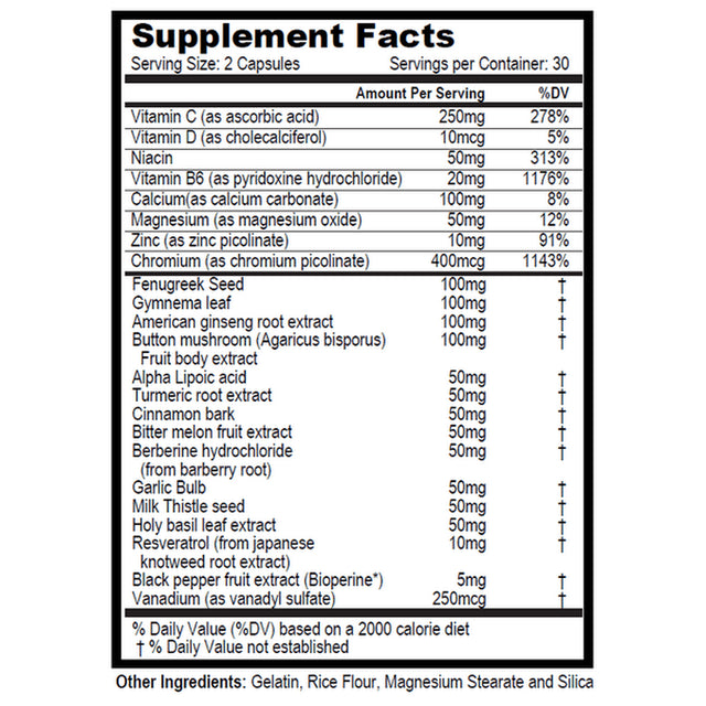 (2 Pack) Glucofort Max Advanced Formula 1295MG 120 Capsules