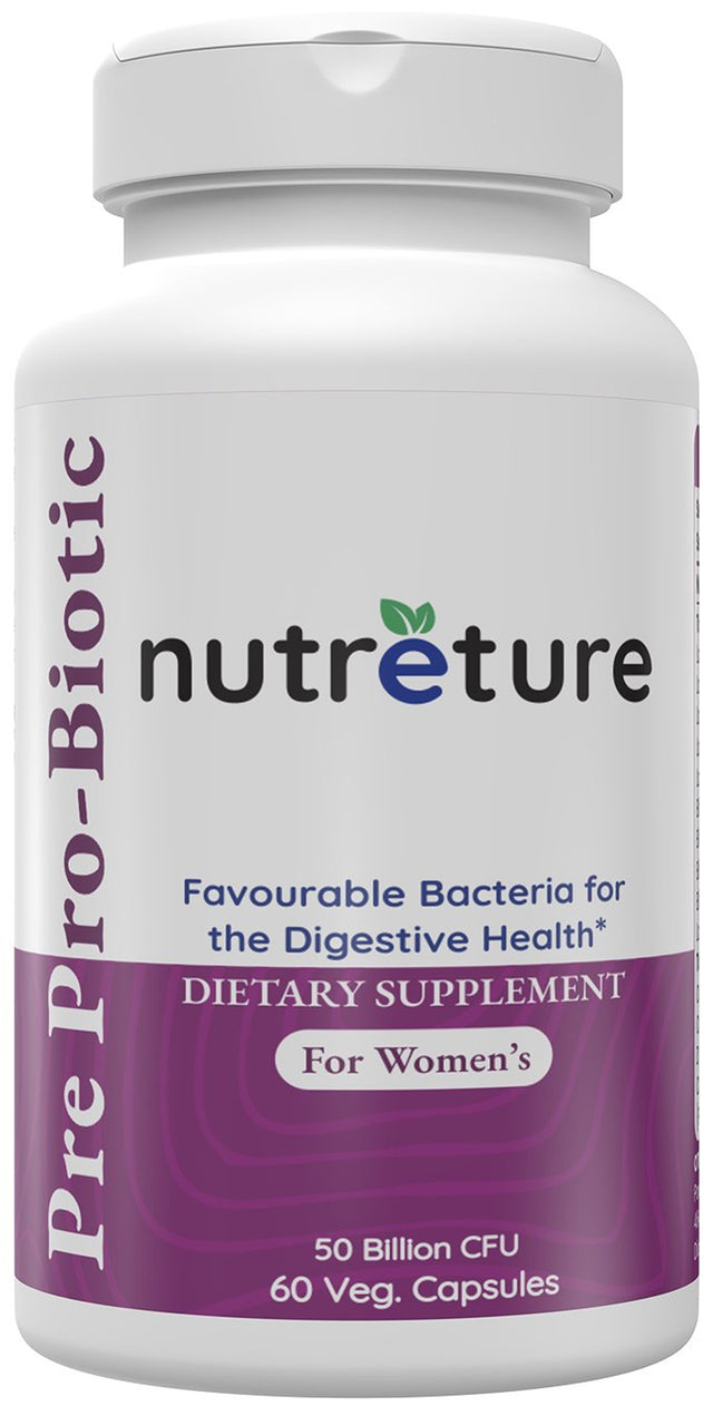 NUTRETURE Prebiotics and Probiotics for Women | Vaginal Probiotics | Womens Probiotic | 60 Capsules of Women Probiotic | 50 Billion Cfu