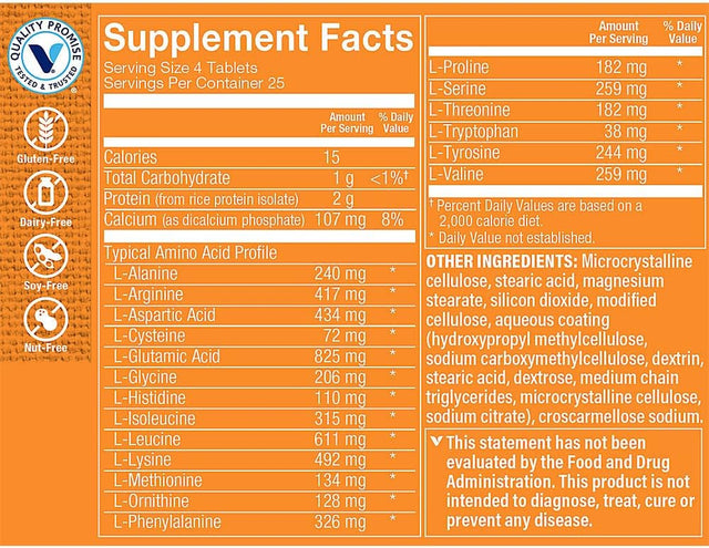 The Vitamin Shoppe Amino Complex 100 Tablets