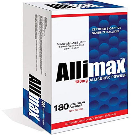 Allimax 180Mg 180 Capsules. Supports Your Body?S Immune Function through Natural Allicin, a Potent Organosulphur Compound Extracted from Clean and Sustainable Spanish Grown Garlic.