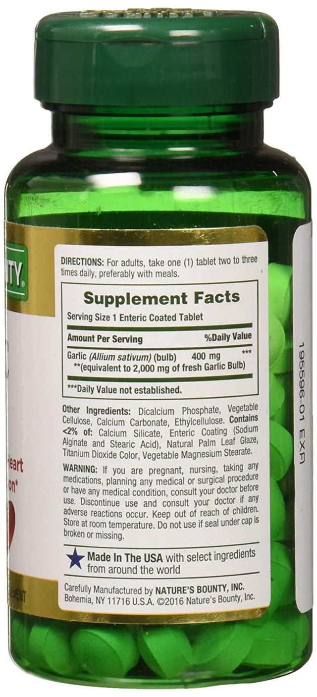 Nature'S Bounty Garlic 2000Mg, Tablets 120 Ea