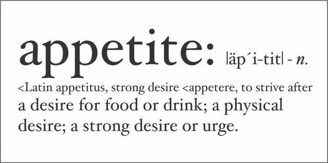 Appetite Definition Vinyl Decal - Large - Cream