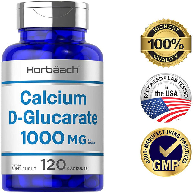 Calcium D Glucarate 1000Mg | 120 Capsules | Non-Gmo, Gluten Free Supplement | by Horbaach