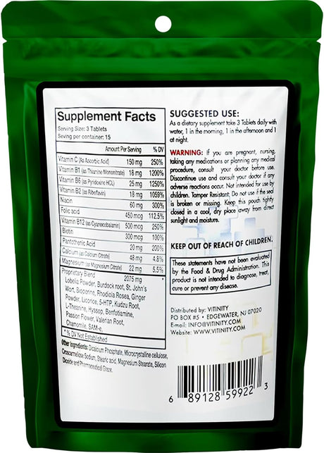 Mood Support Supplement,Relax Relief,St.John'S Wort,Rhodiola Rosea,Passion Flower,Chamomile,5-Htp-Herbs Support Sleep,Positive Energy,Overall Well-Being(45 Tablets)