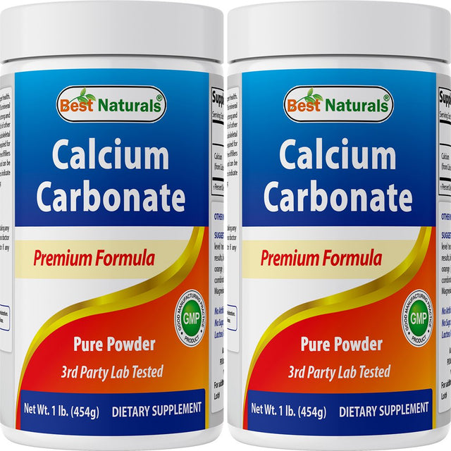 2 Pack Best Naturals Calcium Carbonate Powder 1 Pound (Total 2 Pounds) - Food Grade