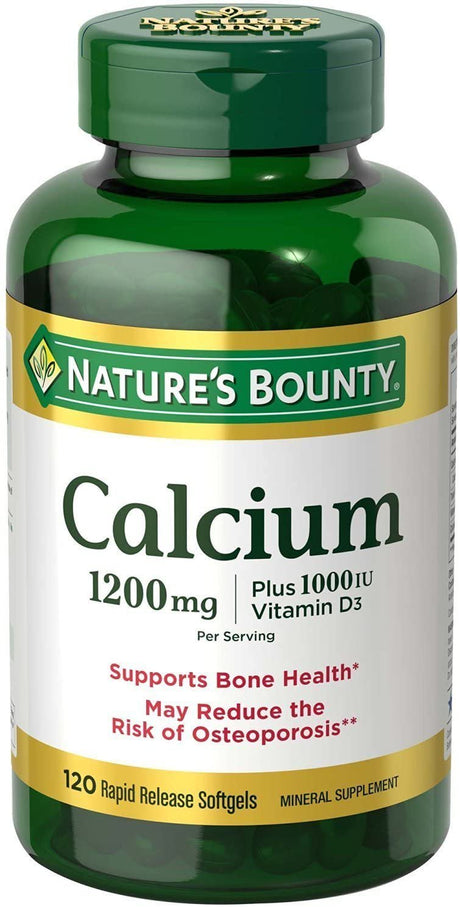 Nature'S Bounty Calcium plus Vitamin D3 Softgels, Supports Bone Health, 120 Ea