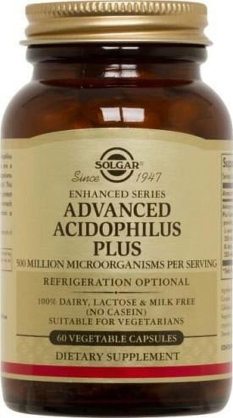 Solgar Probiotics Advanced Acidophilus plus 500 Million - 60 Vegetable Capsules