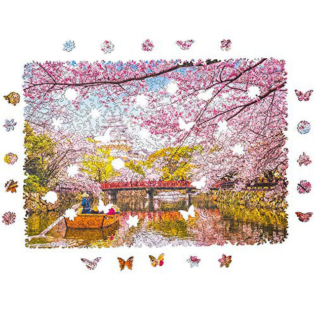 WOOSAIC Wooden Jigsaw Puzzle Sakura 1000 Pieces Nature