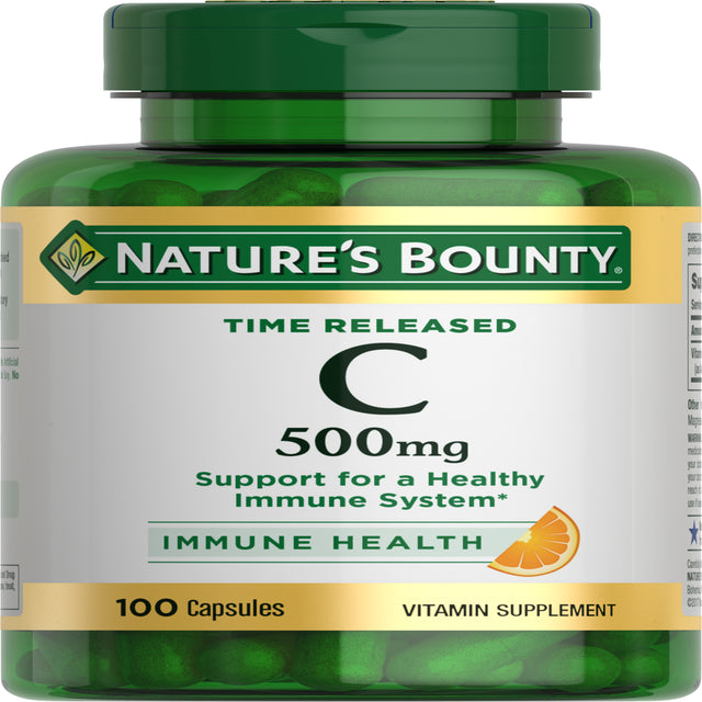 Nature'S Bounty Vitamin C Time Release Capsules, 500 Mg, 100 Ct