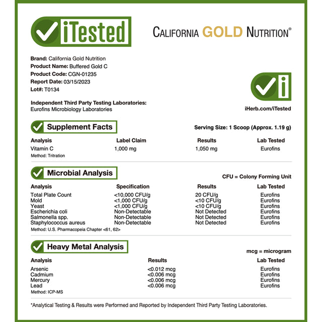 Buffered Vitamin C Powder, Non-Acidic, Gold C, USP Grade Sodium Ascorbate, Suitable for Vegans and Vegetarians, 8.40 Oz (238 G)