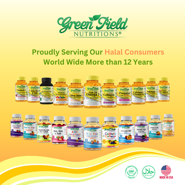 Greenfield Nutritions - Halal Prenatal Multi-Vitamins with DHA, Minerals, 800 Mcg Folic Acid and 15 Mg Iron, Easy to Swallow, Softgel