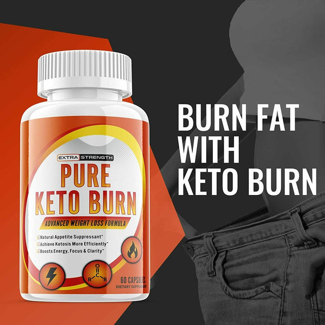 (5 Pack) Pure Keto Burn - Supplement for Weight Loss - Energy & Focus Boosting Dietary Supplements for Weight Management & Metabolism - Advanced Fat Burn Raspberry Ketones Pills - 300 Capsules