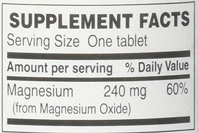 Plus Pharma Magnesium Oxide Tablets, 400 Mg, 120 Count