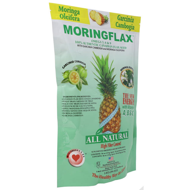 Moringflax 100% Canadian Flax Seed with Garcinia Cambogia & Moringa Oleifera, Herbal Supplement, 16 Oz