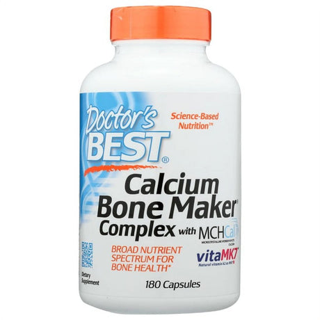 Doctor'S Best Calcium Bone Maker Complex with Mchcal, Non-Gmo, Gluten Free, Soy Free, 180 Caps