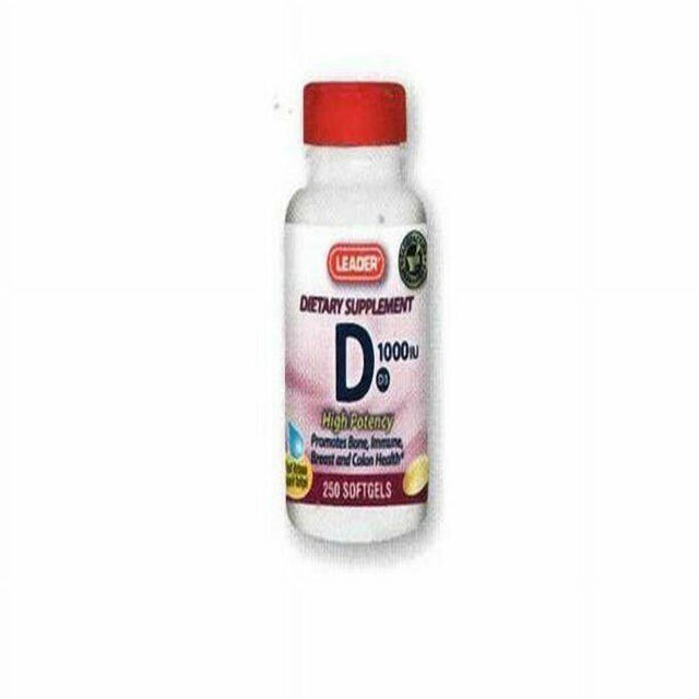 Leader Vitamin D 1000IU Softgels 250 Ct