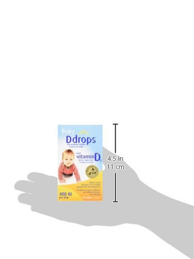 Ddrops Baby 400 IU, Vitamin D, 90 Drops 2.5Ml (0.08 Fl.Oz)