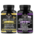 Monster Test Gold Special Edition Concentrated Testosterone Booster and Monster PM Sleep Aid (2-Pack)