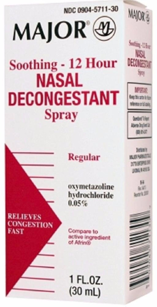 MAJOR 12 Hour Nasal Decongestant Spray 1 Oz (Pack of 3)