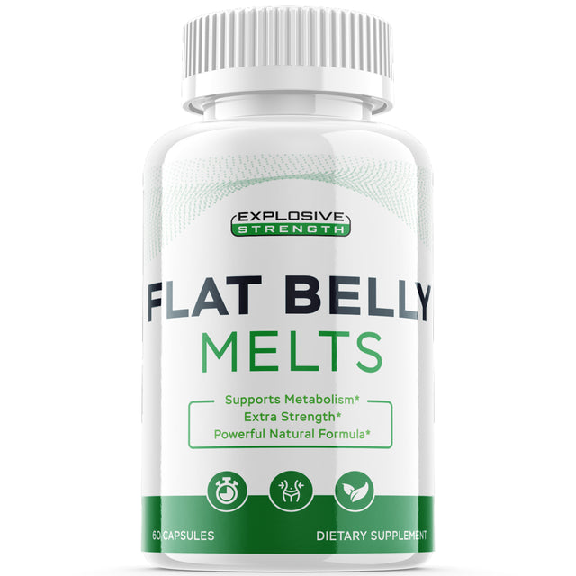 (1 Pack) Flat Belly Melts - Keto Weight Loss Formula - Energy & Focus Boosting Dietary Supplements for Weight Management & Metabolism - Advanced Fat Burn Raspberry Ketones Pills - 60 Capsules