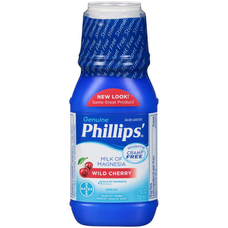 Phillips' Wild Cherry Milk of Magnesia Liquid Magnesium Laxative, 12 Oz