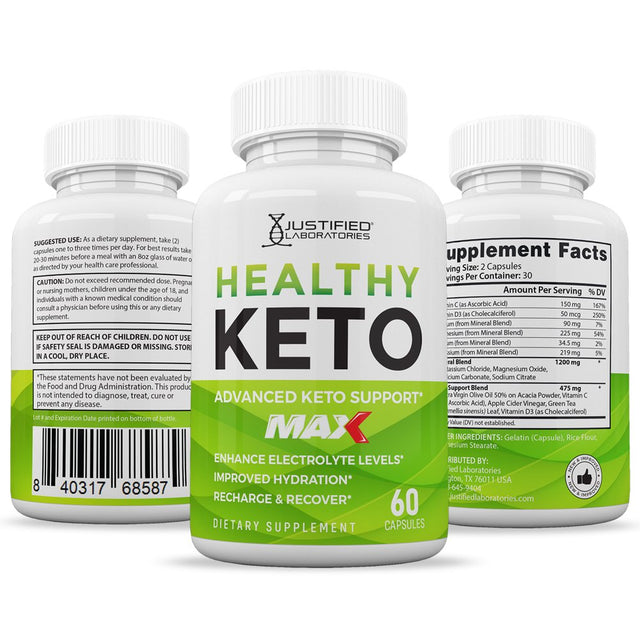 (10 Pack) Healthy Keto ACV MAX Pills 1675Mg Dietary Supplement 600 Capsules