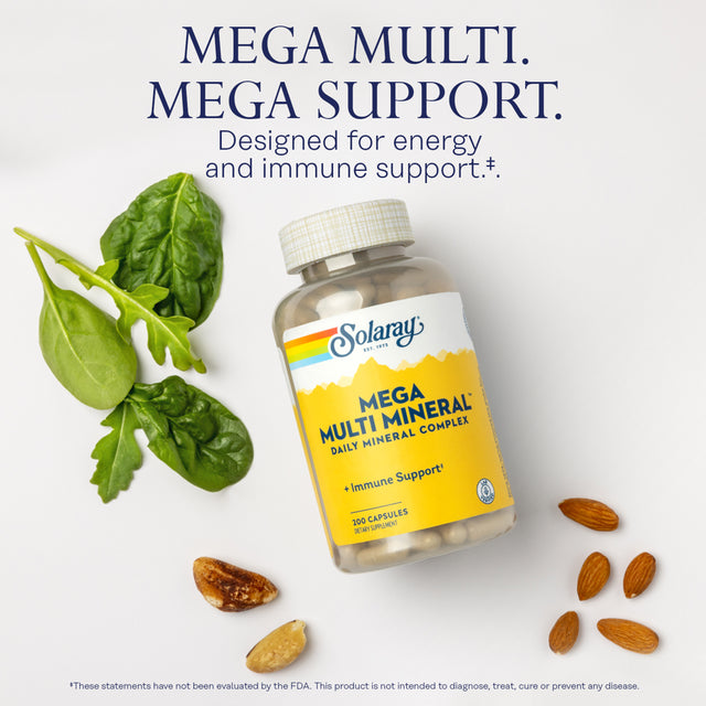 Solaray Mega Multi Mineral | 200 Capsules