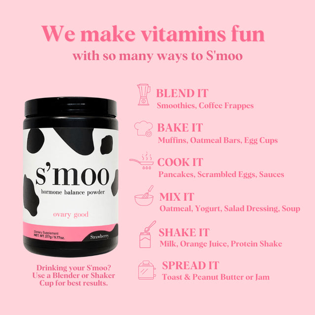 Ovary Good - Strawberry L Regulated Cycle, Weight Management, Improve Energy Levels, Complexion & More L Specially Formulated for PCOS & Hormone Health L Made in USA (30 Servings)