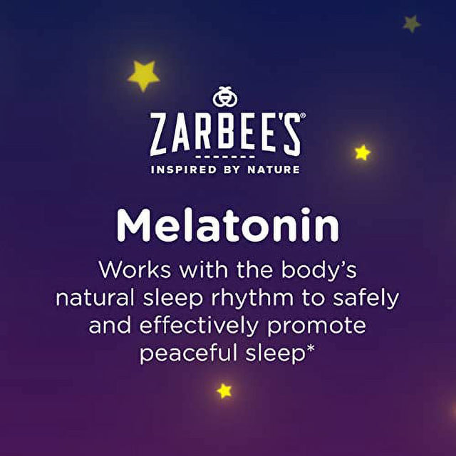 Zarbee'S Kids 1Mg Melatonin Gummy, Drug-Free & Effective Sleep Supplement for Chlildren Ages 3 and Up, Natural Berry Flavored Gummies, Multi-Colored, 50 Count